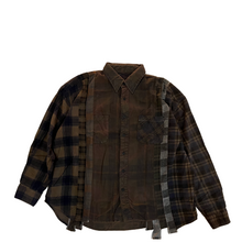 Load image into Gallery viewer, Needles Rebuild Flannel Shirt WIDE Over dye Brown 01
