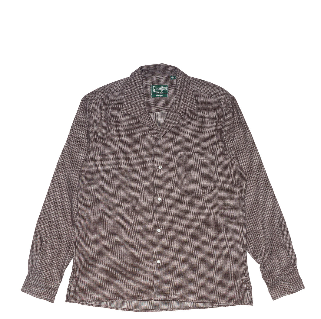 Gitman Vintage Brown Herringbone Shirt