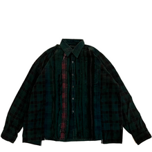 Load image into Gallery viewer, Needles Rebuild Ribbon Shirt WIDE Over dye Green 01
