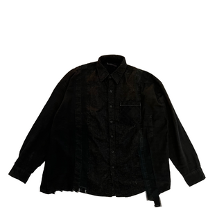 Needles Rebuild Flannel Shirt WIDE Over dye Black 01