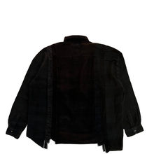 Load image into Gallery viewer, Needles Rebuild Flannel Shirt WIDE Over dye Black 02

