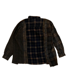 Load image into Gallery viewer, Needles Rebuild Flannel Shirt WIDE Over dye Brown 02
