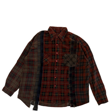 Load image into Gallery viewer, Needles Rebuild Flannel Shirt WIDE Over dye Brown 03
