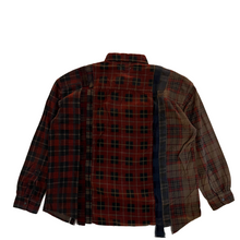 Load image into Gallery viewer, Needles Rebuild Flannel Shirt WIDE Over dye Brown 03
