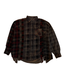 Load image into Gallery viewer, Needles Rebuild Flannel Shirt WIDE Over dye Brown 04
