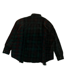 Load image into Gallery viewer, Needles Rebuild Flannel Shirt WIDE Over dye Green 02
