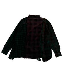 Load image into Gallery viewer, Needles Rebuild Flannel Shirt WIDE Over dye Green 01
