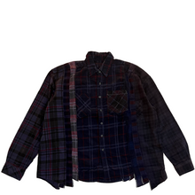 Load image into Gallery viewer, Needles Rebuild Flannel Shirt WIDE Over dye Purple 02
