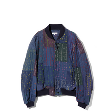 Load image into Gallery viewer, Engineered Garments Navy Square Handstitch Aviator Jacket
