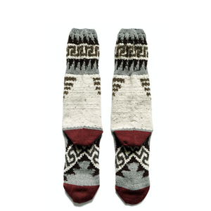 Kapital 96 Yarns Cowichan Socks Grey & Red